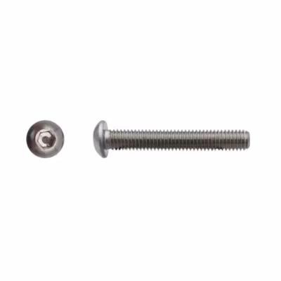 100 Vis Métaux Tête Bombée 6 Pans Creux BHC 8 x 20 mm – 7380-1 – Inox A4 – D-Work