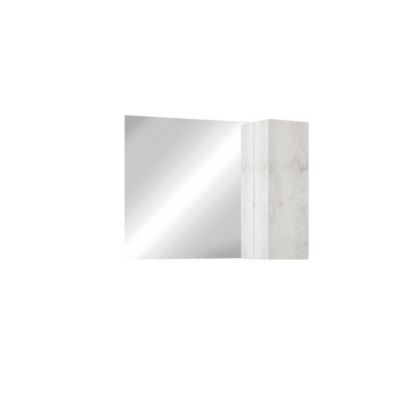 Miroir ISORA  Blanc effet bois avec rangement  L92 x H75 x P18 cm