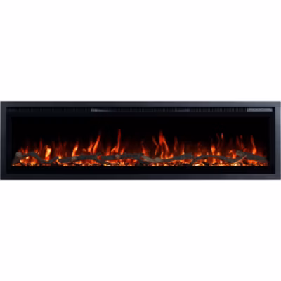 Cheminée électrique Emotion Flame Regal 106 – murale et encastrable – 106x35x12 cm – cheminée LED avec chauffage 900/1800 W