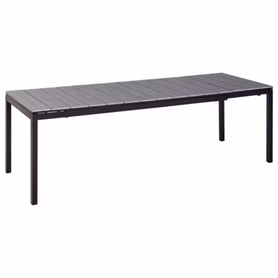 Table de salle à manger de jardin extensible TOFANE 198/248 cm 90 cm Gris
