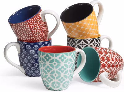 Ensemble de 6 Grandes Tasses à Café 560 ml