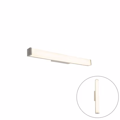Applique murale moderne en acier pour salle de bain 62 cm IP44 – Cascada
