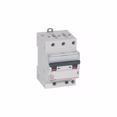 408067 Disjoncteur Tripolaire 10a – 3p Courbe D – 6/10ka – à Vis – Legrand Dx3