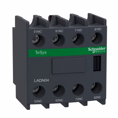 Ladn04 Schneider – Bloc De Contacts Auxiliaires 4nf – Montage Frontal – à Vis – Tesys D
