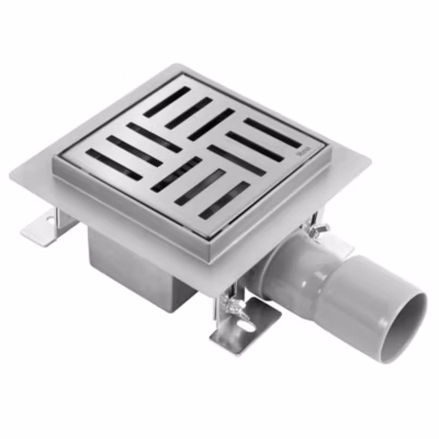 Drain Linéaire Rea Cross 12X12 Brush Steel