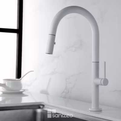 Mitigeur de Cuisine avec Douchette SAMOA Blanc Mat – GCE017/BL IMEX PRODUCTS