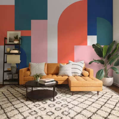 Papier peint panoramique sur intissée de Komar – Geometric Colours – Taille: 350 x 250 cm