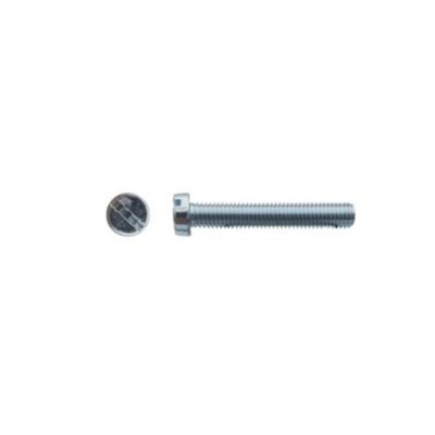 500 Vis Métaux Tête Cylindrique Fendue 3 x 40 mm – DIN 84 – Zingué blanc – D-Work