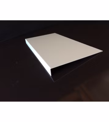 Bande de rive Blanc Pur, RAL 9010 Brillant, épaisseur 1 mm, 1 pli retour 2cm , Largeur  12 cm , Longueur 140 cm