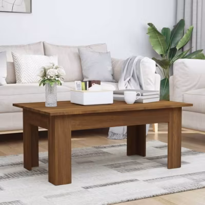 815428 vidaXL Table basse Chêne marron 100x60x42 cm Bois d&rsquo;ingénierie