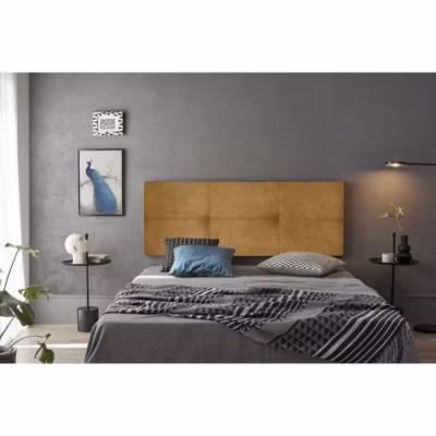 Tête de lit – ECCOX – Dalia – Tissu Aqualine – Jaune – 170 cm – Rembourrée