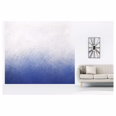 Papier peint intissé BLEU MARINE 300 x 270 cm (LxH) – Tapisserie murale panoramique XXL, Made in France par Scenolia
