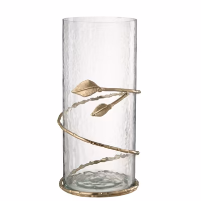 Vase en verre transparent 15x15x40 cm
