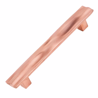 Bouton de meuble zamac entraxe  96 mm cuivre satiné lot de 12 piéces