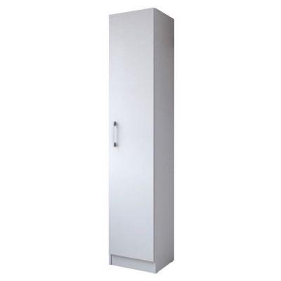 Armoire de Buanderie – LAVANDE – 1 Porte – Blanc – 5 Niches – Dimensions L 35 x H 170 cm