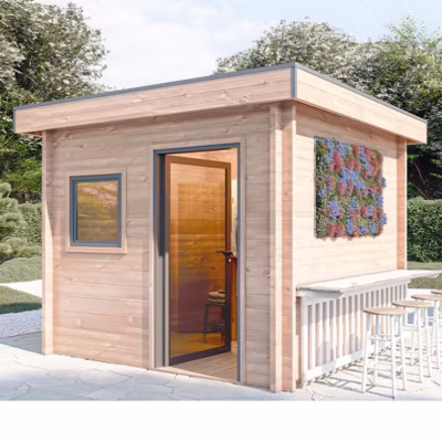Chalet de jardin TALIPIA 9M² – Bois Douglas épaisseur 55mm – Porte & fenêtre PVC GROFILLEX – Toiture BACACIER