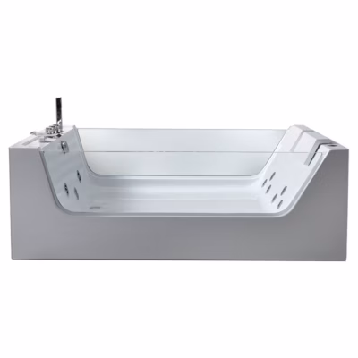 Baignoire hydromassage avec 2 verre panoramique 170 X 120 cm 8 jets  Gemma