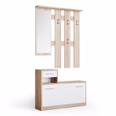 Vicco Vestiaire Blanc/Sonoma 25x191cm