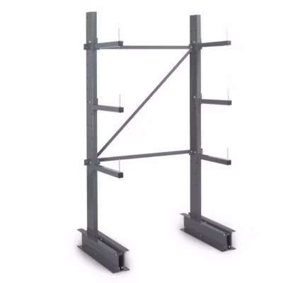 Rayonnage Cantilever léger 4 nvx 1 côté H. 2m x L.1,25m x P.800