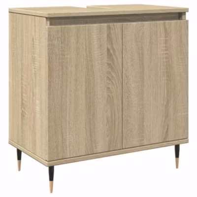 Armoire de bain chêne sonoma 58x33x60 cm bois d&rsquo;ingénierie vidaXL