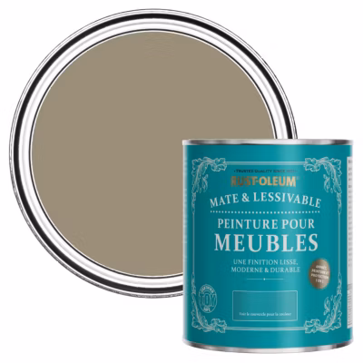 Peinture Marron pour Meubles Mate et Lessivable – RUST-OLEUM – Café Deluxe 750ml