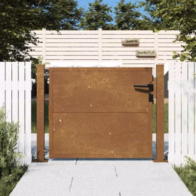 Portail de jardin,Porte de jardin,Portillons de jardin 100×100 cm en acier Corten