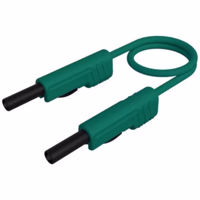 Hirschmann Test & Measurement MLB 100/1 V gn, cordon de mesure 1 m, fiches banane mâle 4 mm, vert