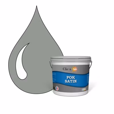Peinture murs intérieurs satinée- Cuisine & Salle de bain POK SATIN – Vert Militaire 25m² – 2,5L