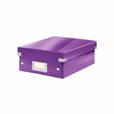 Boîte en Carton Plate à compartiments avec couvercle – Violet