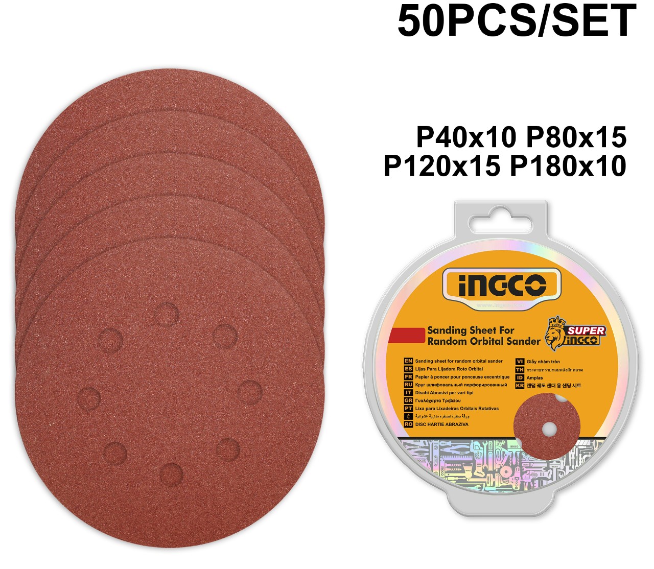 feuille abrasive pour ponceuse orbitale aléatoire