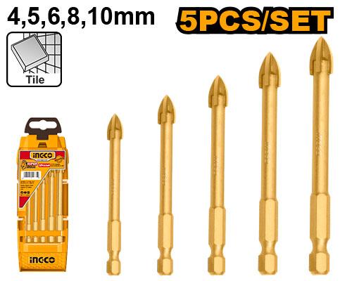Ensemble de 5 forets pour verre AKD7058