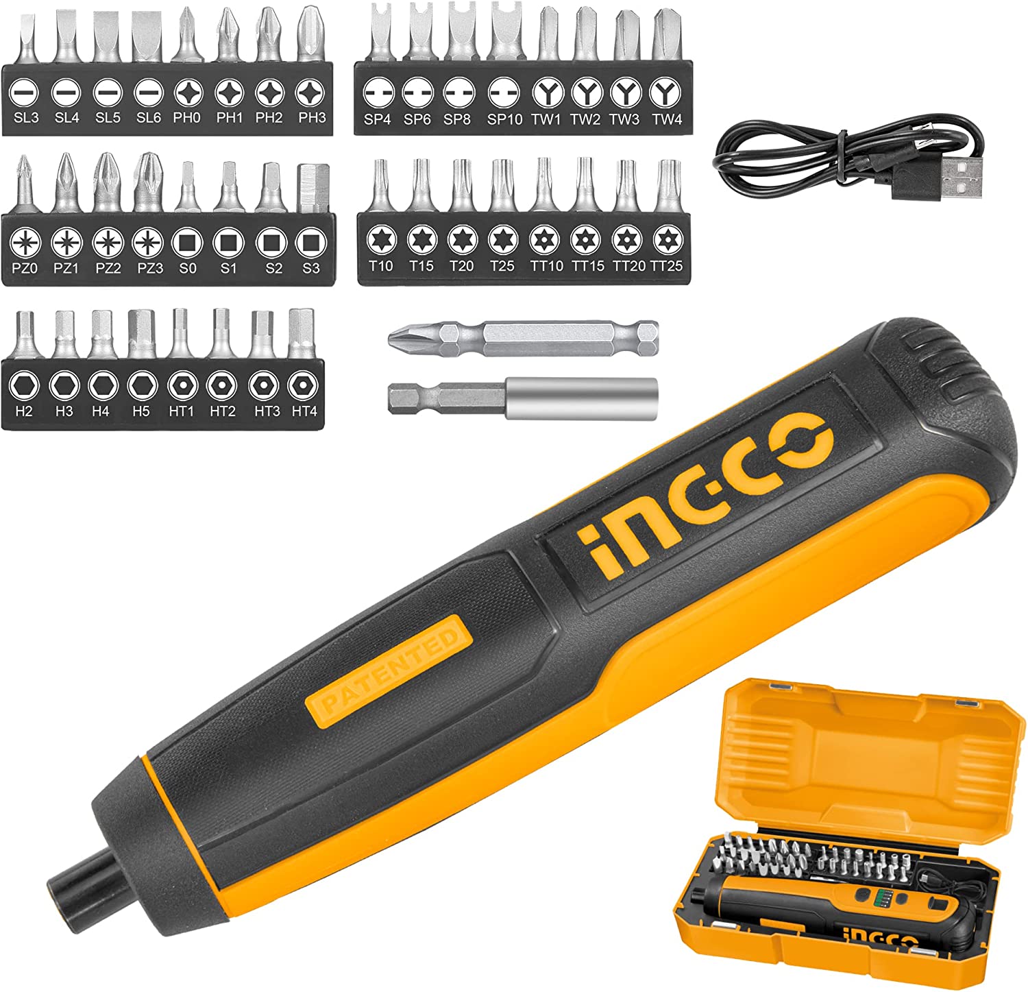 INGCO VISSEUSE SANS FIL A BATTERIE LI-ION 4V 46pcs – CSDLI0403