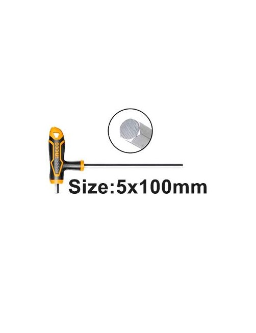 Clé hexagonale à poignée en T 5x150mm