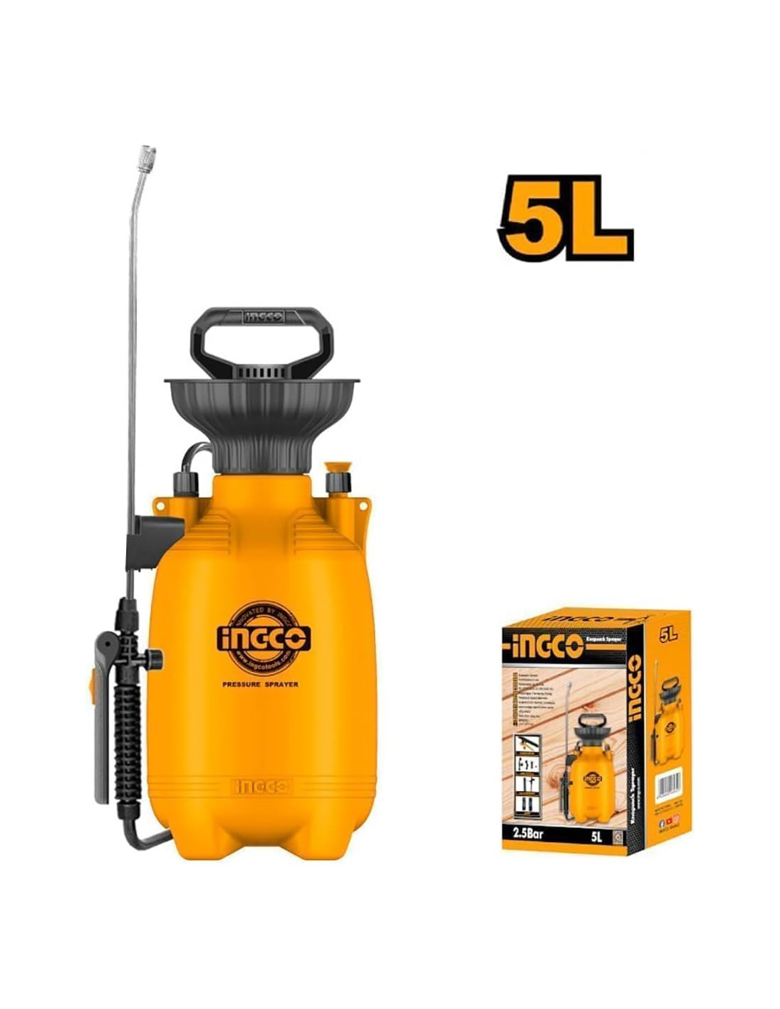 INGCO PULVERISATEUR A PRESSION 5L HSPP30502