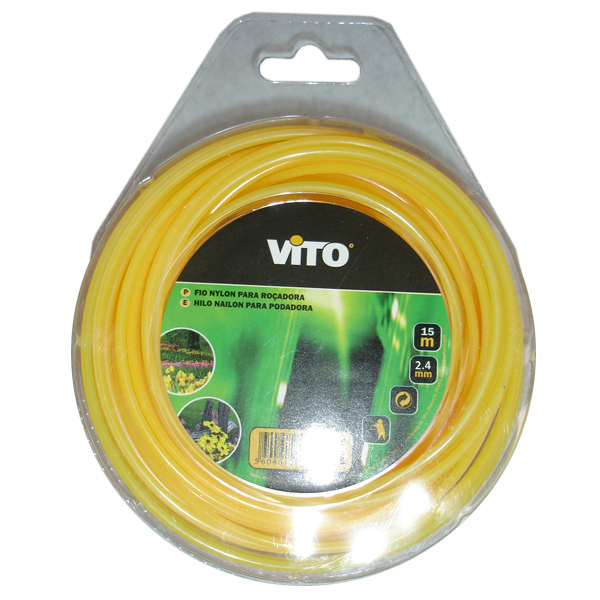 FIL NYLON POUR DEBROUSSAILLEUSE « Vito » 15MTS 2.4MM