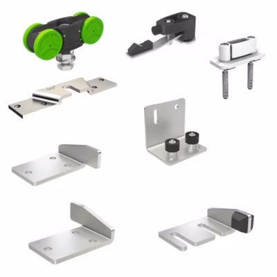 Garniture télescopique SLID&rsquo;UP 2500 pour 2 panneaux sur 2 rails parallèles – ouverture à droite – 40 kg