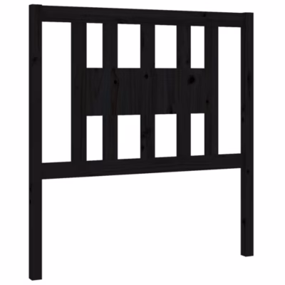vidaXL Tête de lit Noir 81x4x100 cm Bois massif de pin 818649
