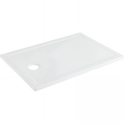 Receveur de douche à poser extra plat épaisseur 30mm céramique traditionnelle SANINDUSA Stepin 140×70 blanc