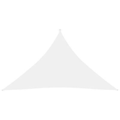 vidaXL Voile de parasol Tissu Oxford triangulaire 3,5×3,5×4,9 m Blanc