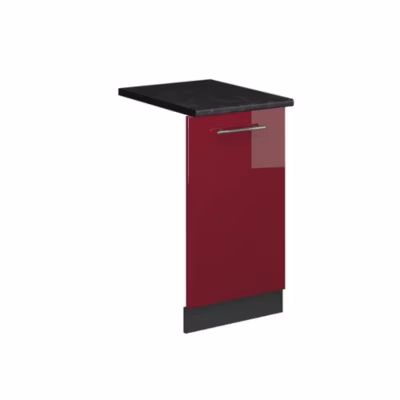 Vicco Façade de lave-vaisselle Rouge bordeaux Haute brillance 45cm , PT Anthracite