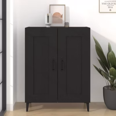 812142 vidaXL Buffet Noir 69,5x34x90 cm Bois d&rsquo;ingénierie