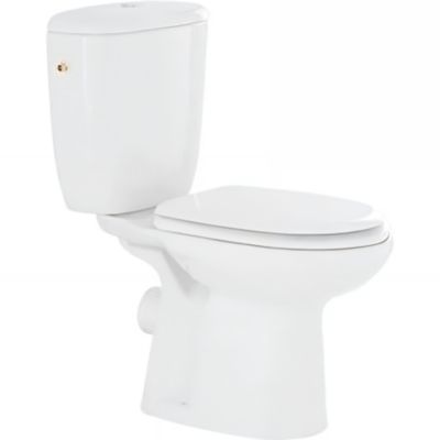 Pack WC Aveiro SANINDUSA NF évacuation par l&rsquo;arrière de la cuvette alimentation chasse d&rsquo;eau par le côté blanc