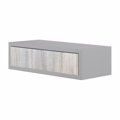 Étagère murale avec tiroir, table de chevet suspendue, gris pierre, 45×13,4×20 cm – Legolo