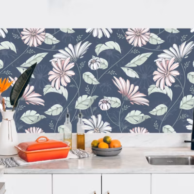 Crédence adhésive déco florale 50×100 cm