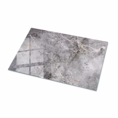 Dessus de table en verre trempé Wallfluent 100×70 cm Motif naturel de marbre