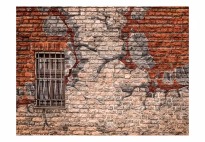 Papier peint intissé panoramique street art break the wall 250×193 cm