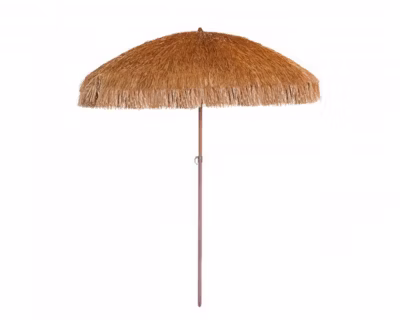Parasol paillote à franges HAWAI O200cm en acier finition bois DCB Garden