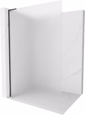 Mexen Kioto L paroi de douche Walk-in 70 x 200 cm, givré, noir – 800-070-103-70-30
