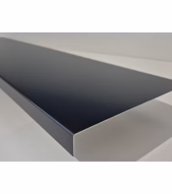 Bande de rive Noir, RAL 9005 Sat, épaisseur 1 mm, 1 pli retour 3 cm , Largeur  25 cm , Longueur 140 cm
