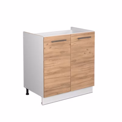 Vicco Meuble bas sous-évier Chêne de force doré 80cm sans PT